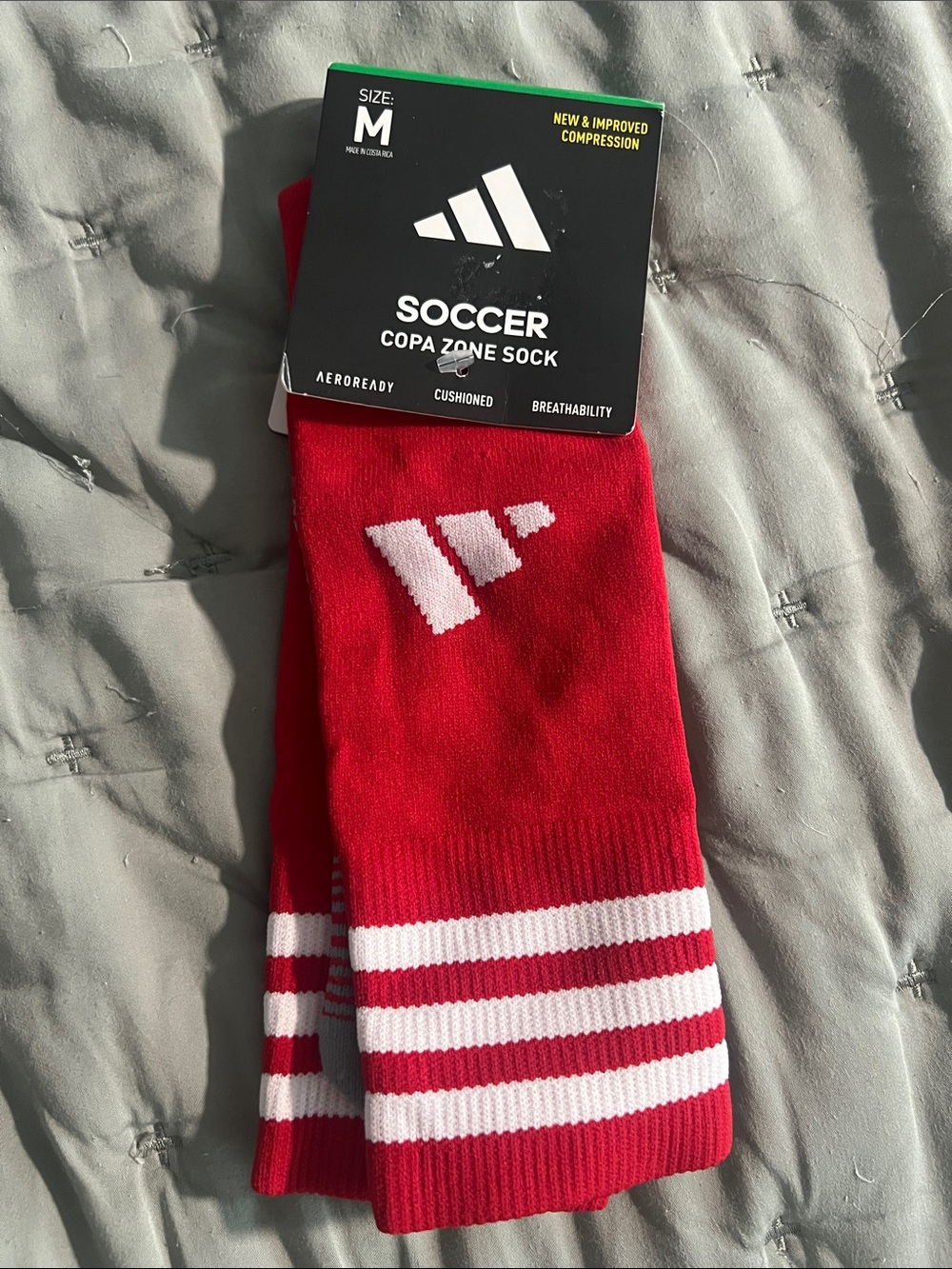adidas Red & White Copa Zone Soccer Socks NWT